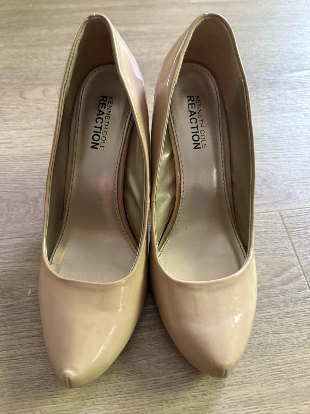 Kenneth Cole Reaction Nude Patent Pointed-Toe Pumps